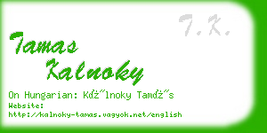 tamas kalnoky business card